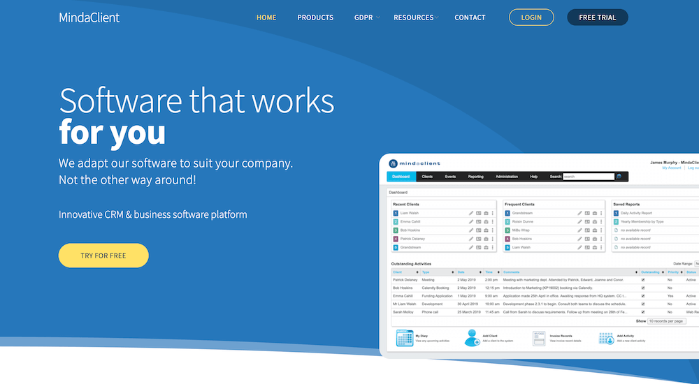 MindaClient launch new website